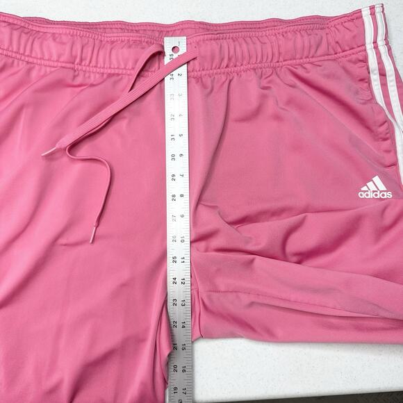 Adidas Pants Womens 3X Jogger Track Pant Bubblegum Pink Stripes Lounge Athletic - Picture 9 of 14